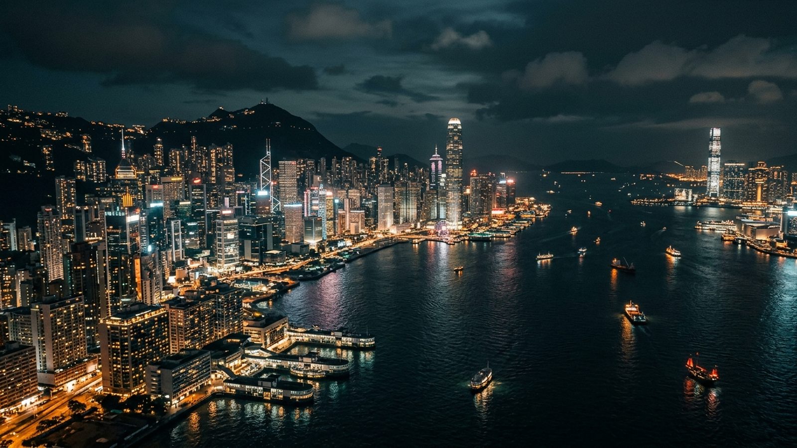 Hong Kong at night