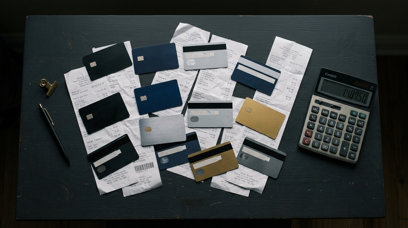 Multiple streaming service interfaces displayed across devices in a dark room, showing the fragmented landscape of modern streaming subscriptions